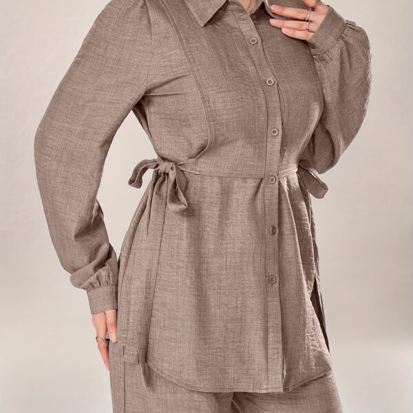 The Cairo Chic Two Piece Set by Newness in luxurious polyester A stylish and comfortable two piece outfit perfect for any occasion