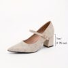 Newness Etoile Chic Beige Mary Jane Heels Elegant beige mary jane heels showcasing a chic and versatile design perfect for any occasion