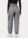 Model wearing stylish baggy NVFelix casual overalls showcasing the comfortable relaxed fit and Y2K inspired design
