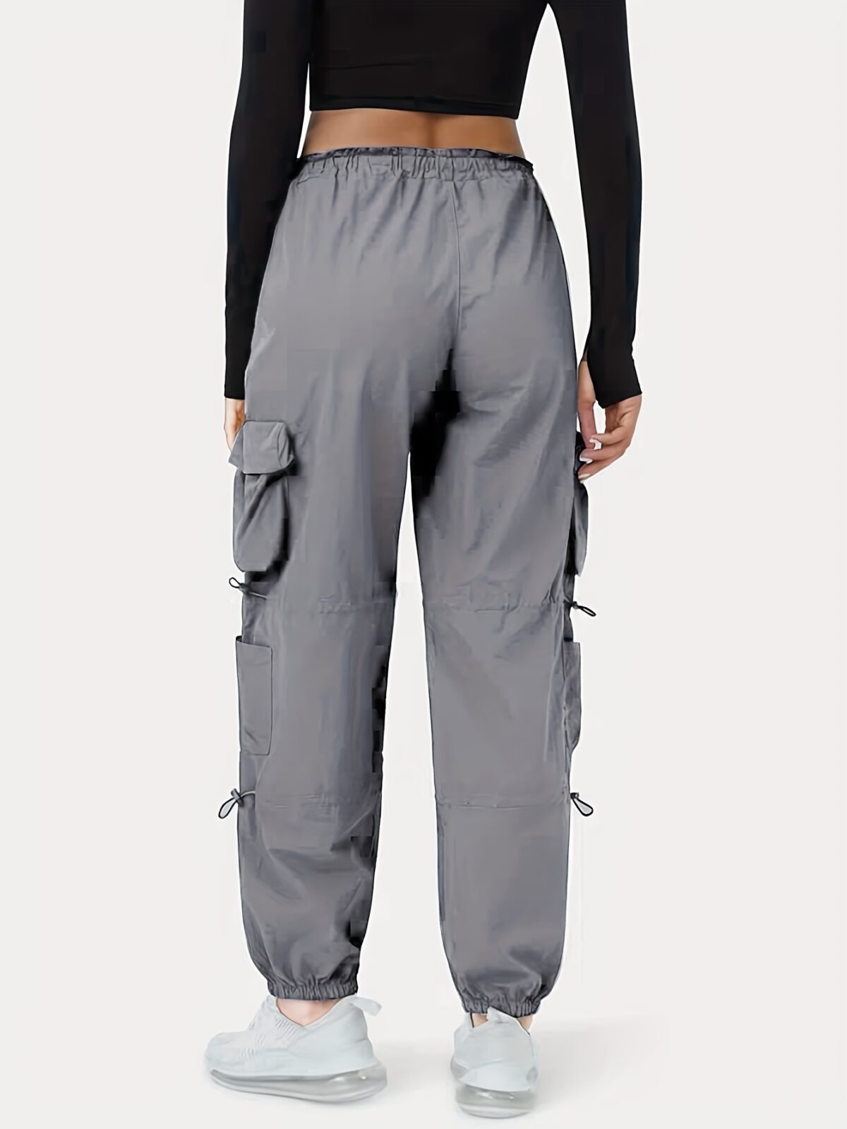Model wearing stylish baggy NVFelix casual overalls showcasing the comfortable relaxed fit and Y2K inspired design