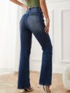 Santorini Ripped Flare Jeans by Newness Premium stretch denim jeans in a flattering flare style with stylish rips and tears