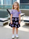 Adorable girls floral skirt set perfect for summer and special occasions Features a vibrant floral print and comfortable high quality fabric