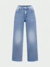 Newness Effortless Chic Straight Leg Jeans with Raw Hem A flattering pair of straight leg jeans in premium denim featuring a trendy raw hem