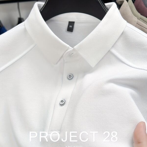 Summer Breeze Men's Cotton Polo Shirt in classic navy blue, showcasing its comfortable fit and breathable fabric. Perfect for summer wear.