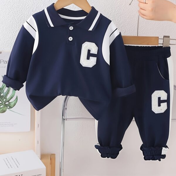 Smart Style Boys' Tracksuit Set: Trendy and comfortable tracksuit in navy blue for boys aged 1-6 years. Perfect for school, sports, or semi-formal events.