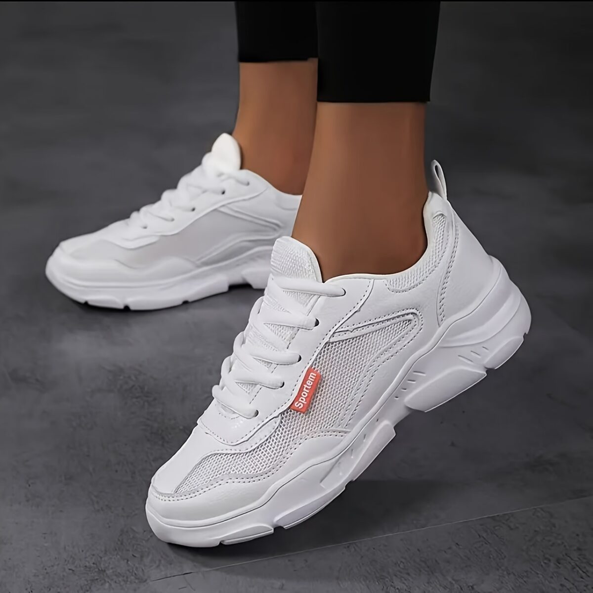 Newness Womens Effortless Style Mesh Sneakers Breathable stylish mesh sneakers for women showcasing modern design and comfort