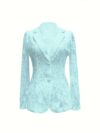 Springtime Chic Womens Elegant Suit Jacket in versatile color perfect for spring and summer occasions
