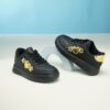 Sparkle Steps Girls EVA Sneakers in white with golden accents showcasing their soft lace up design Perfect for school play or casual wear