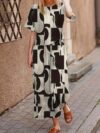 Effortlessly chic womens floral print pants set in soft polyester Perfect for all seasons