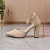 Newness Cairo Nights Beige Block Heels Chic beige block heels perfect for any occasion Comfortable and stylish