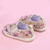 Adorable girls floral canvas shoes with double elastic closure perfect for everyday wear Lightweight and breathable for all day comfort
