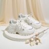 Newness Seoul Street Style Korean Platform Sneakers Elevate your street style with these chic modern and effortlessly cool platform sneakers