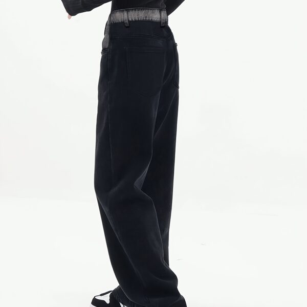 Newness Architect Black Wide Leg Jeans Chic relaxed fit wide leg jeans in premium black denim