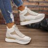 Newness Urban Chic Womens High Top Sneakers Stylish and comfortable high top sneakers perfect for everyday wear or a night out