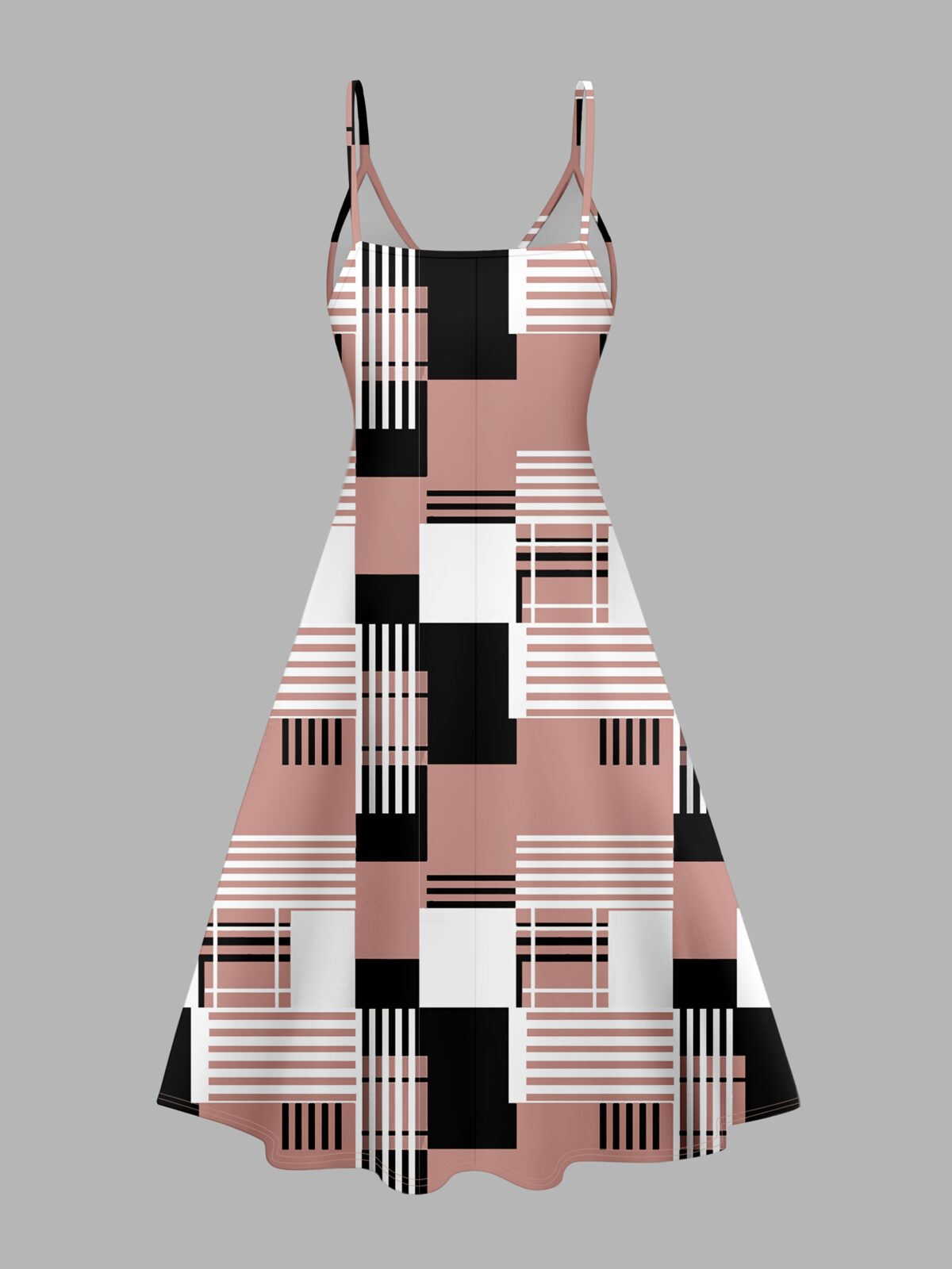 Stylish Cairo Geometric Print Dress and Cardigan Set by Newness Flattering silhouette perfect for any occasion