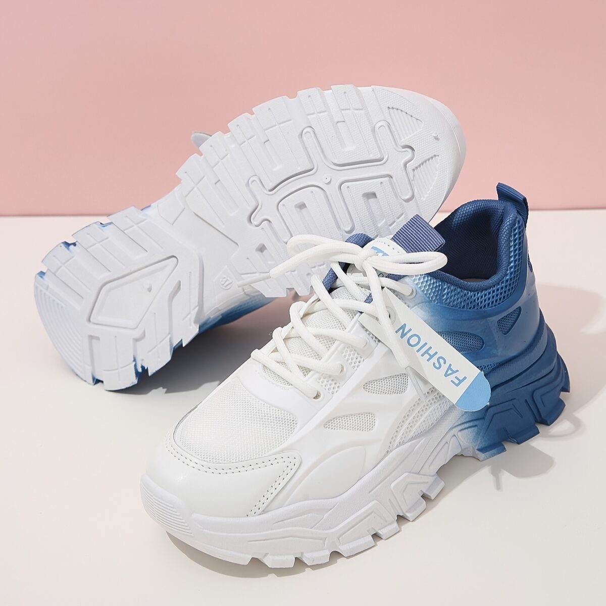 Newness Ocean Breeze Gradient Low Top Sneakers showcasing breathable comfort and modern design perfect for all season wear