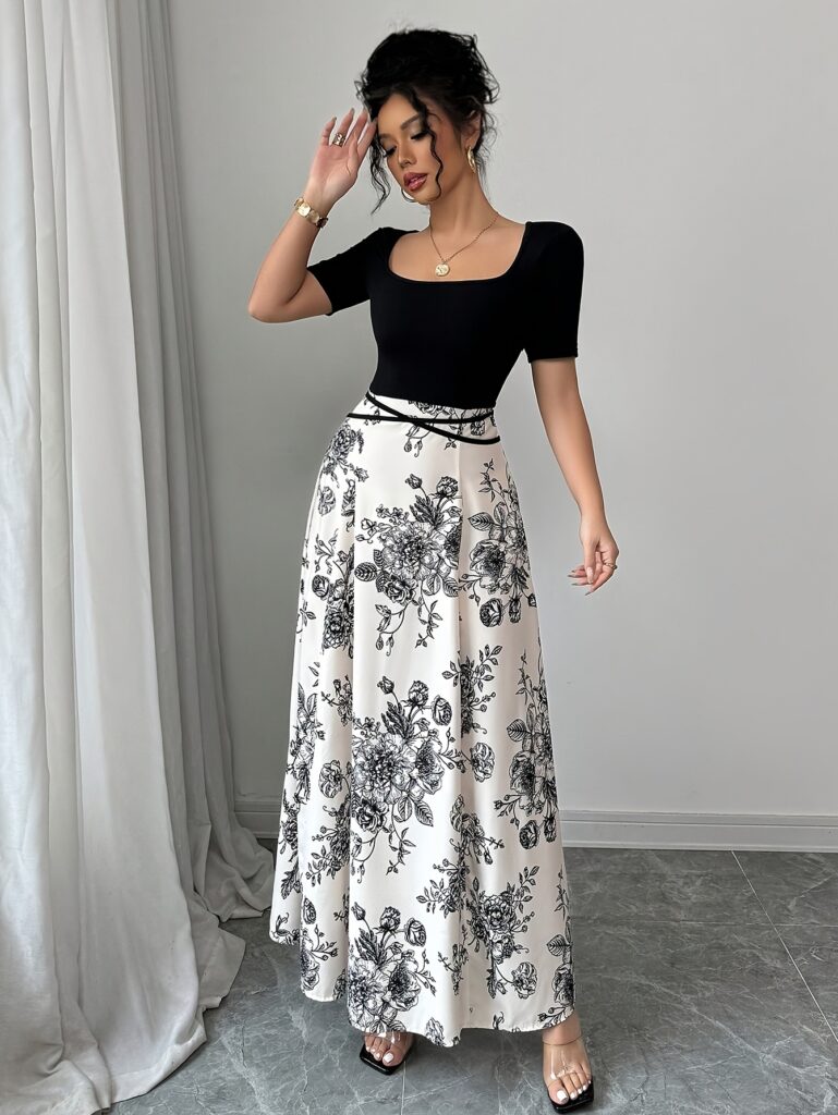 Effortlessly chic Newness Bellagio Floral Print Maxi Dress, perfect for summer days and nights.