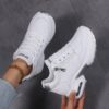 Newness thick soled casual shoes in a stylish neutral color showcasing the comfortable design and subtle height boost