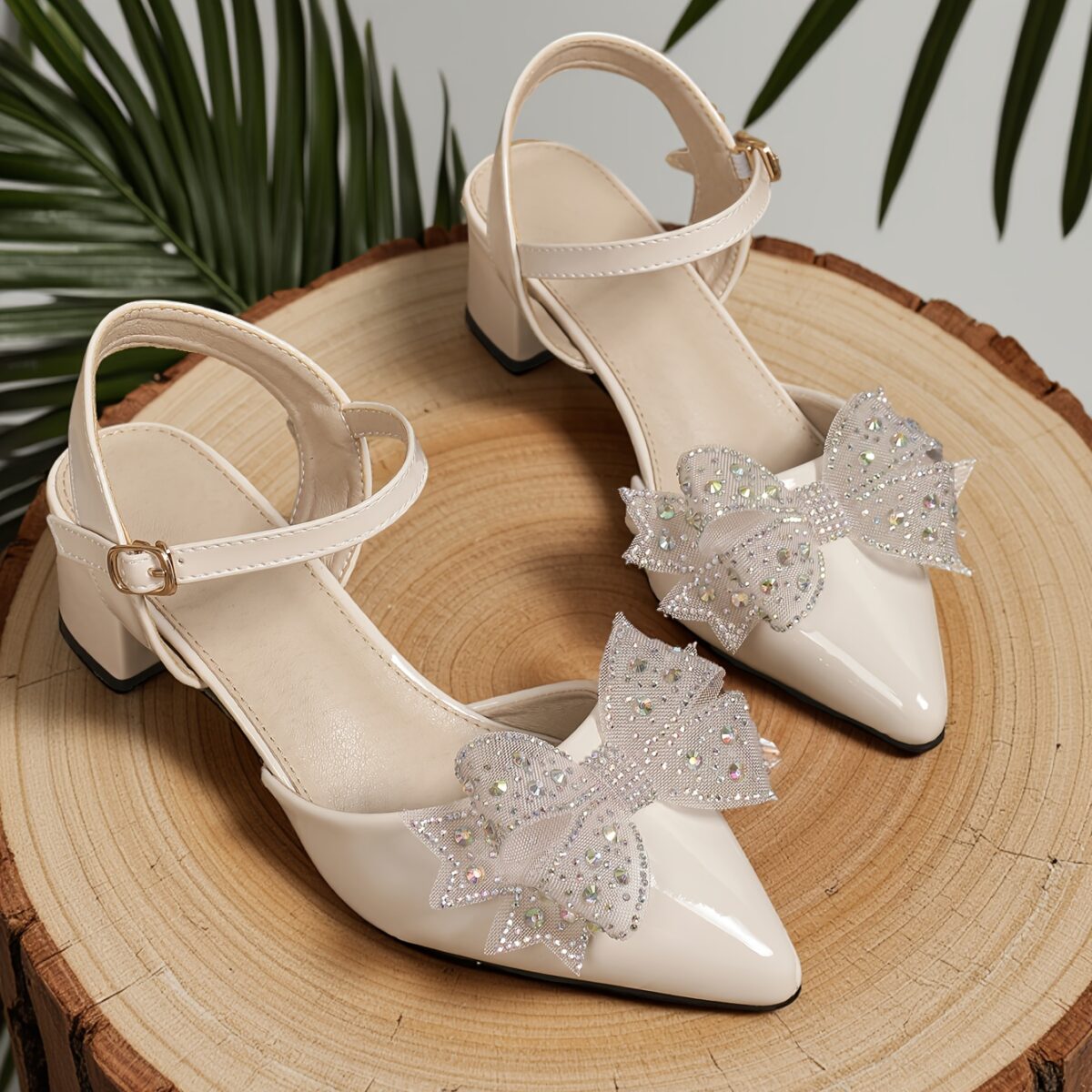 Newness Celestial Sparkle Rhinestone Mary Jane Heels Elevate your style with these modern chic rhinestone heels perfect for any occasion