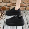 Newness Womens Retro Platform Sneakers in multiple colors showcasing cushioned sole lace up design and comfortable fit
