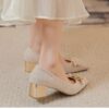 Newness Celestial Sparkle Floral Rhinestone Pumps Elevate your style with these dazzling floral rhinestone pumps perfect for weddings and special occasions Close up showcasing intricate floral detail and sparkling rhinestones
