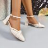 Newness Parisian Chic Pointed Toe Mary Janes in black showcasing the elegant pointed toe and delicate strap detail Perfect for adding a touch of Parisian chic to any outfit