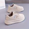 Newness Elevated Style Chunky Platform Sneakers with Arch Support Stylish chunky platform sneakers in white showcasing the arch support and overall design Perfect for adding a fashionable and comfortable edge to any outfit