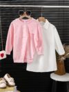 Adorable girls knit set in a stylish design perfect for spring and autumn The soft knit fabric ensures ultimate comfort for everyday wear