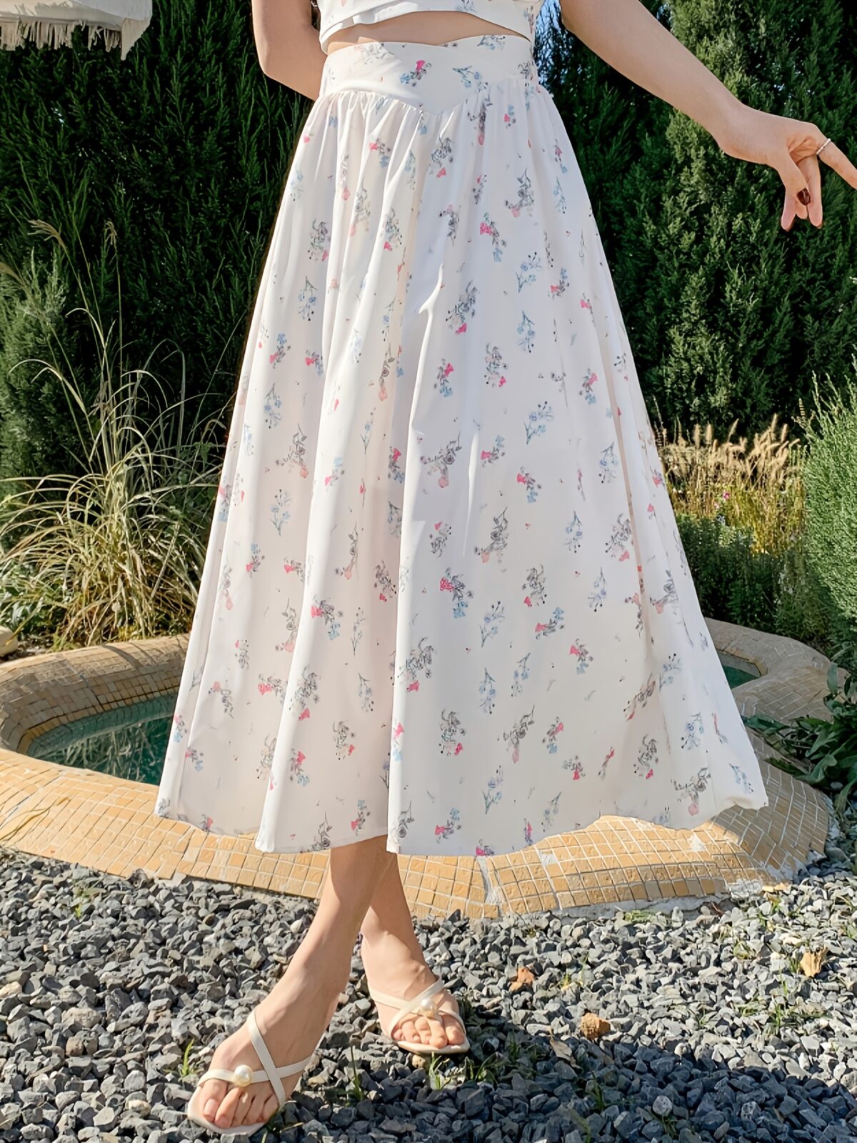 Effortlessly chic Summer Breeze Floral Two Piece Set from Newness perfect for vacation or a casual day out Features a flattering floral print