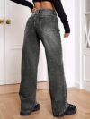 Flatlay of Newness Timeless Classic Straight Leg Jeans showcasing the perfect straight leg fit and versatile denim wash