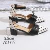 Chic Parisian Polka Dot Mary Janes from Newness A stylish pair of black and white polka dot Mary Jane shoes perfect for summer