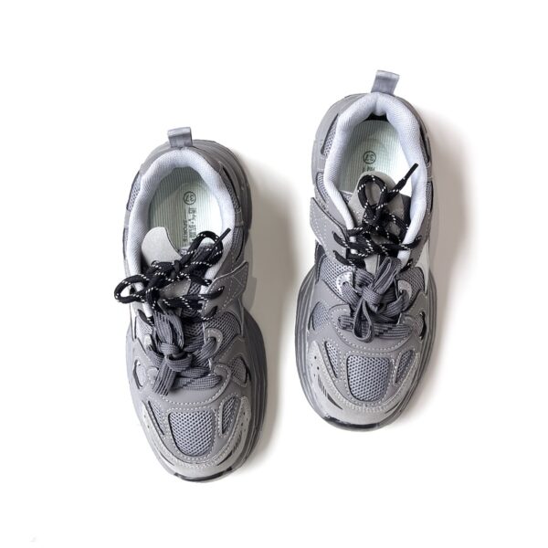 Stylish light gray Cloud Hopper mid top lace up sneakers for girls perfect for everyday wear Featuring breathable fabric and a durable rubber sole for all season comfort