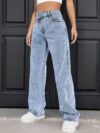 Effortless Chic Light Blue Straight Leg Denim Pants from Newness Premium denim straight leg fit versatile style