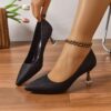 Newness Timeless Chic heels Elegant black pumps perfect for work commuting or special occasions Showcasing comfort and sophisticated style