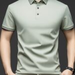 Newness Summer Breeze Mens Lightweight Breathable Short Sleeve Polo Shirt in classic style perfect for summer Model wearing the polo shirt showcasing its breathability and comfort