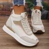 Newness Urban Chic Womens High Top Sneakers Stylish and comfortable high top sneakers perfect for everyday wear or a night out