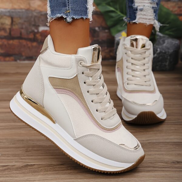 Newness Urban Chic Womens High Top Sneakers Stylish and comfortable high top sneakers perfect for everyday wear or a night out