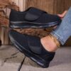 Womens wide fit sneakers with adjustable straps soft fabric upper and breathable design in color