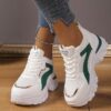Newness Elevated Chunky Dad Sneakers in white showcasing breathable mesh upper chunky sole and overall comfort