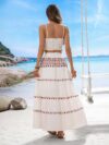 Casablanca Sunset Tribal Print Skirt Set by Newness A stylish two piece outfit featuring a flowing skirt and coordinating top with a vibrant tribal print perfect for a bohemian look