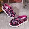 Adorable girls heart canvas loafers in a trendy slip on style perfect for casual wear and outdoor fun Comfortable and stylish these heart patterned shoes are ideal for all seasons