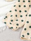 Flattering Newness Whimsical Polka Dot Dress in elegant cotton perfect for spring and fall