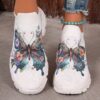Newness Enchanted Bloom Floral Butterfly Sneakers Lightweight breathable sneakers adorned with a vibrant floral butterfly print perfect for any occasion