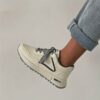 Newness Effortless Style Womens Casual Sneakers Breathable stylish and perfect for all day wear White leather sneakers with a clean design