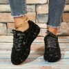 Newness Nova Sparkle Rhinestone Sneakers Shine bright with these versatile chic rhinestone sneakers perfect for any occasion