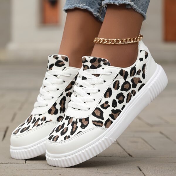 Newness Safari Chic Leopard Print Sneakers Stylish and comfortable leopard print sneakers perfect for any occasion