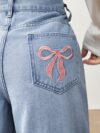 Casablanca Embroidered Wide Leg Pants in luxurious rayon blend effortlessly chic for weekend casual
