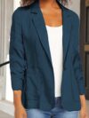 Flattering plus size Autumn Chic blazer in a rich fall color showcasing its versatile style and comfortable fit Perfect for fall and winter