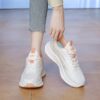Newness Cloud Comfort Womens White Sneakers Breathable fabric EVA insole and durable rubber sole for all day comfort