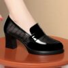 Newness City Chic Chunky Heel Flats Comfortable and stylish flats with a chunky heel perfect for any occasion